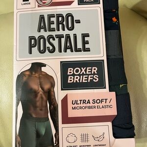 Aeropostale Men's Boxer Briefs - Black and Dark Blue